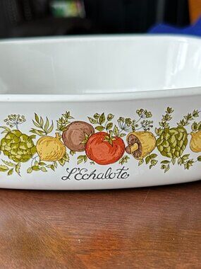 VTG Corning Ware L'Echalote A-1-B Spice of Life 1 Quart Casserole Baking Dish